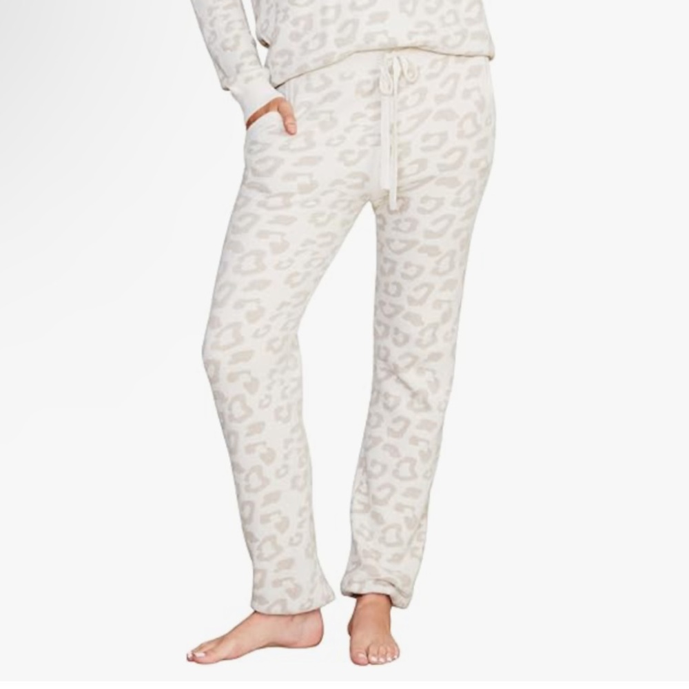 Barefoot Dreams CozyChic Ultra Lite Barefoot in The Wild Track Pants Small NWT
